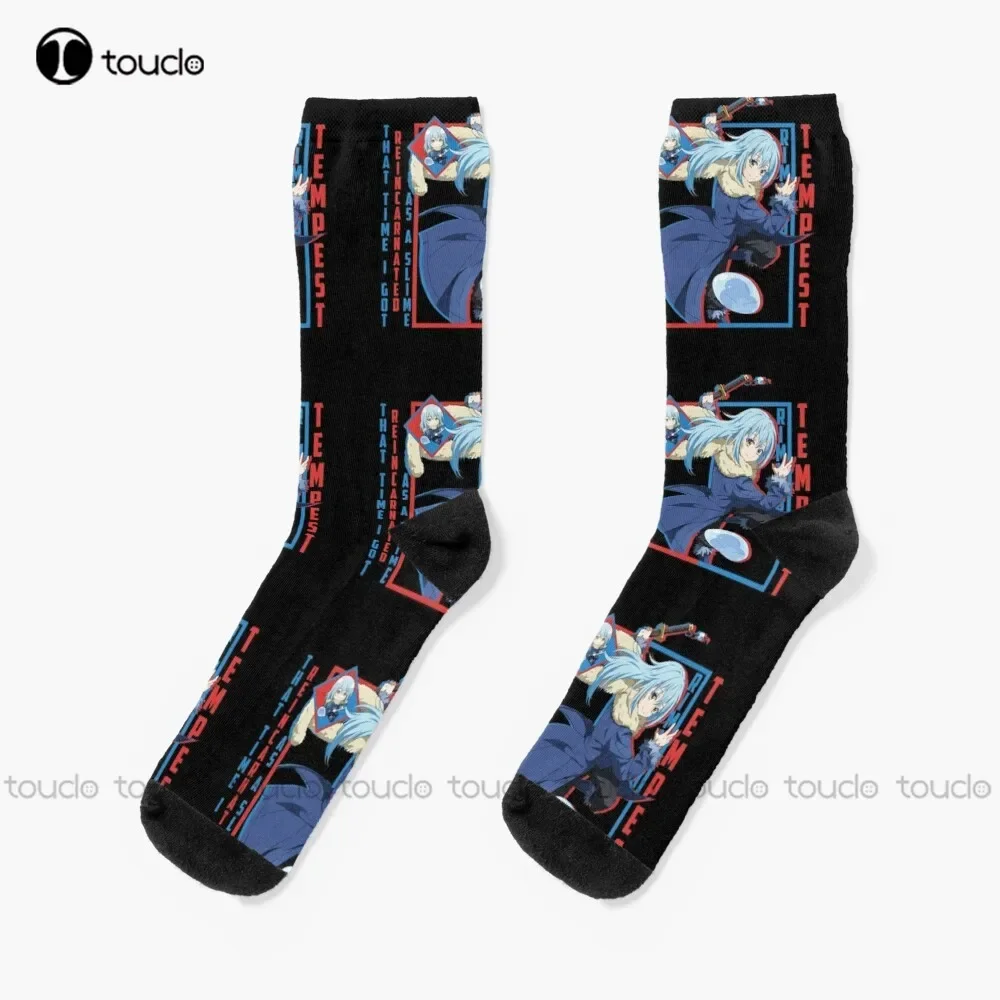 Esa vez me reencarné como Slime - Rimuru Tempest Socks calcetines de algodón para hombre regalo de Navidad HD calcetín divertido de ALTA CALIDAD
