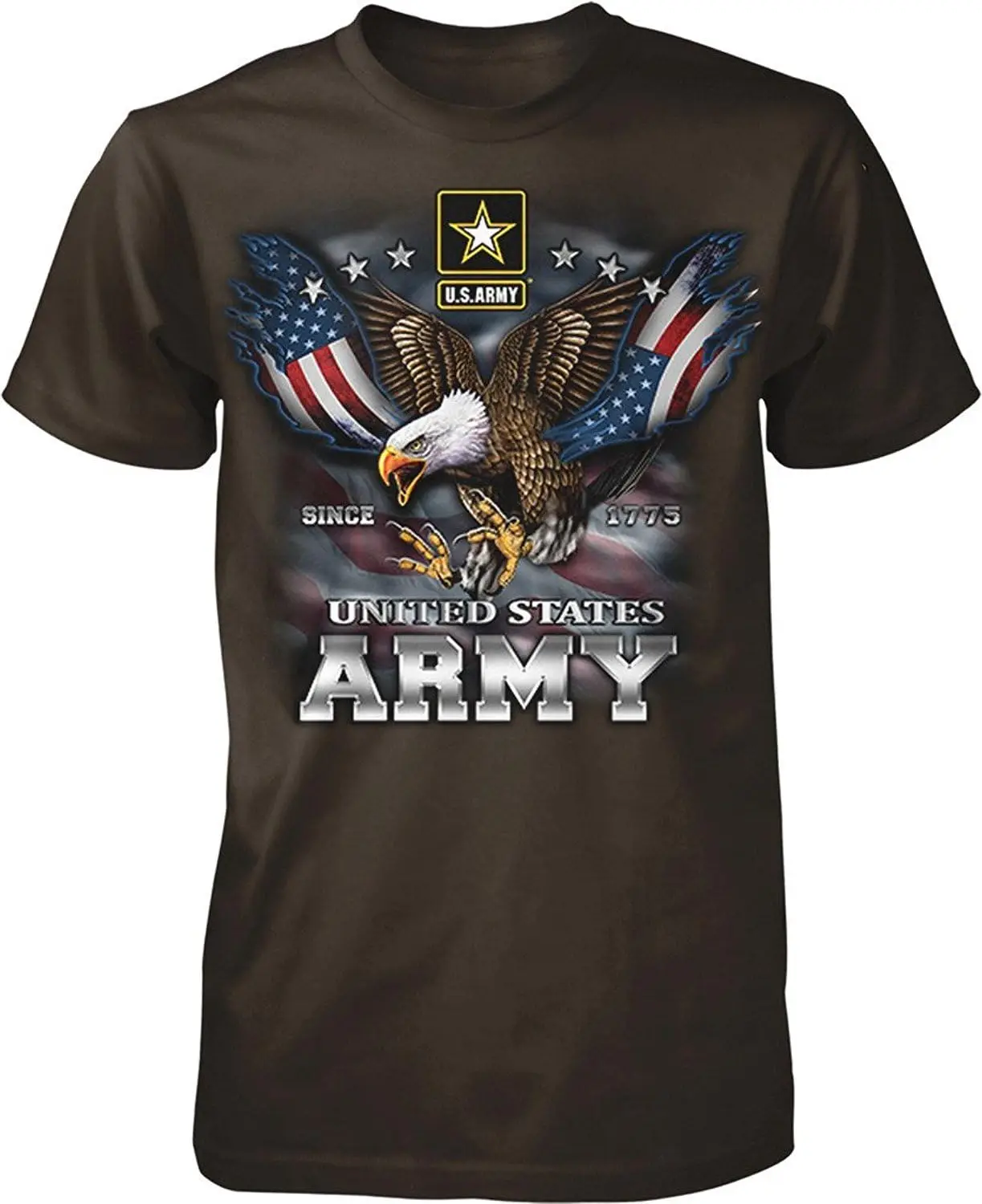 US Army Since 1775 Eagle USA American Flag Wings Men\'s T-Shirt wholesale cheap graphic t shirts 2024 streetwear t-shirts