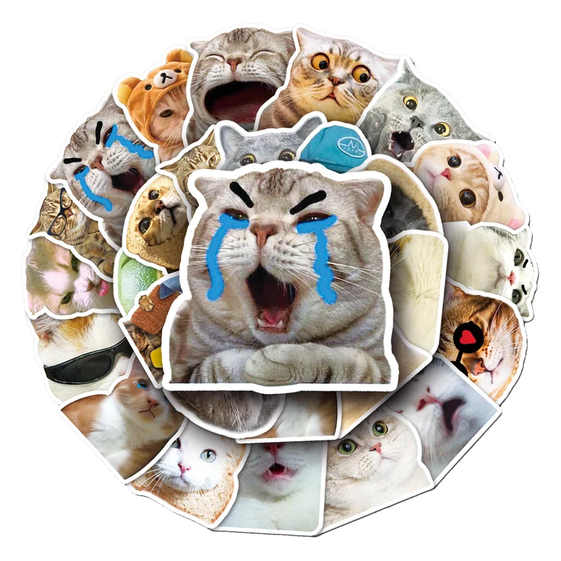 

50PCS Милые коты наклейки ретро игрушки DIY Детские ноутбуки сумки мотоциклы ноутбуки холодильники наклейки граффити виниловая водонепроницаемость