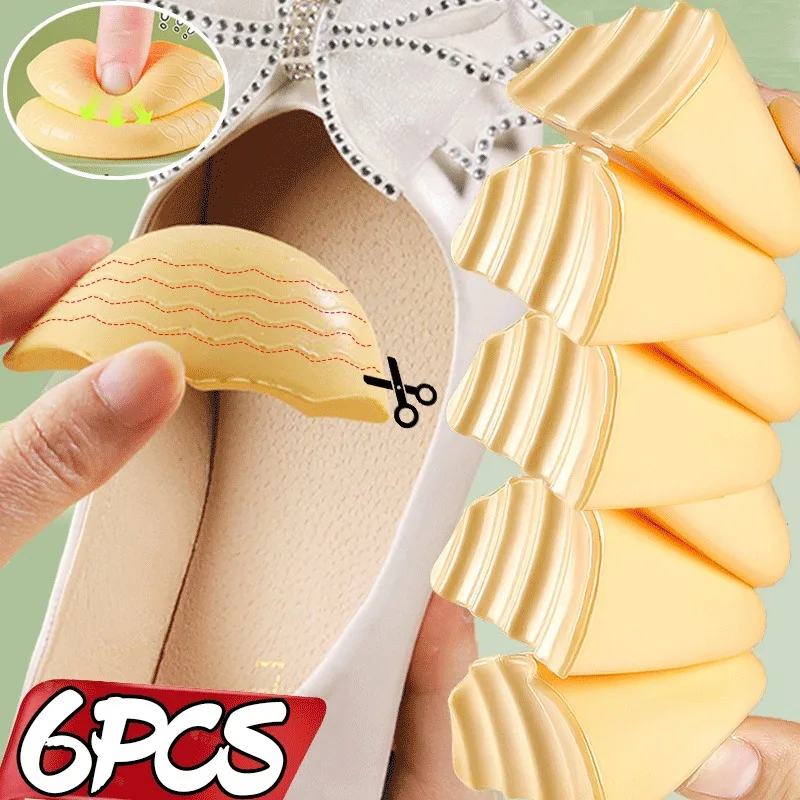 2/12Pcs Sponge Forefoot Insert Pads Women Gril's High Heel Shoe Big Shoes Size Adjust Toe Front Cushion Pain Relief Protector