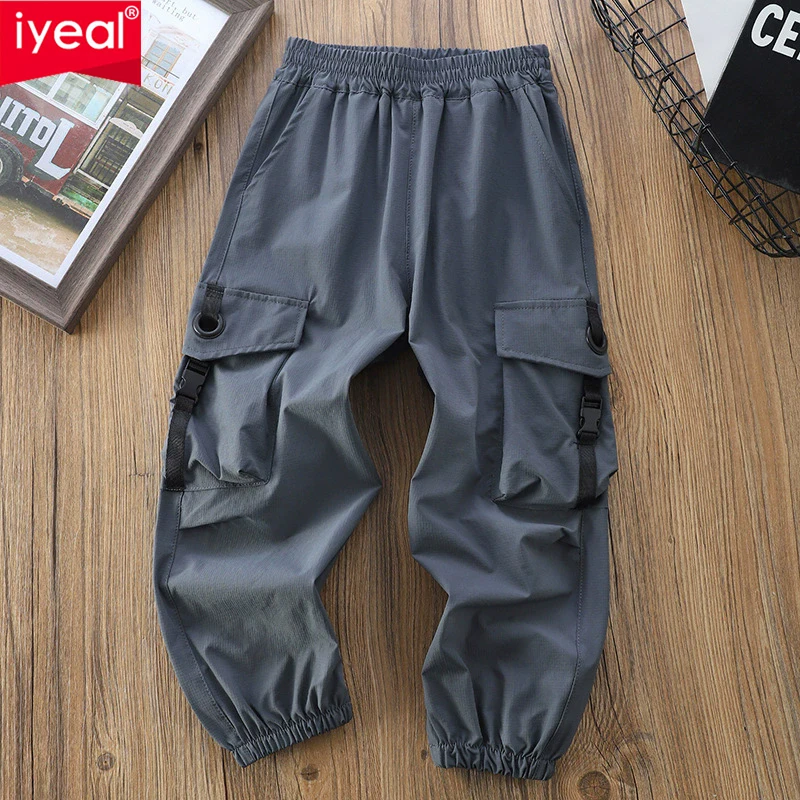 

IYEAL Children's Pants 2025 Spring New Style Boys' Work Pants Spring And Autumn Casual Loose Pants