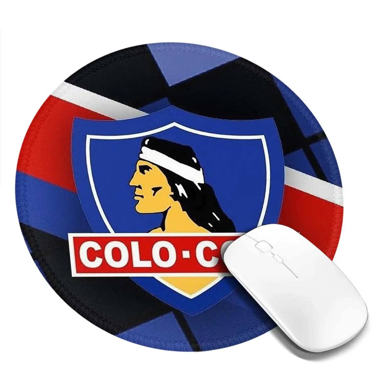 

Круглый коврик для мыши Golden Colo-Colo Campeon DE Chile, коврик для компьютерной клавиатуры и мыши, игровой коврик для ноутбука, офисные аксессуары, настольный коврик