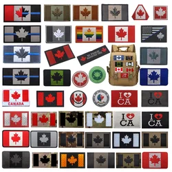 Insigne de sensation canadienne brodé 3D, insigne en PVC de cuir chevelu d'érable, sensation de coulée IR, sac à dos avec patch à crochet et boucle, offre spéciale