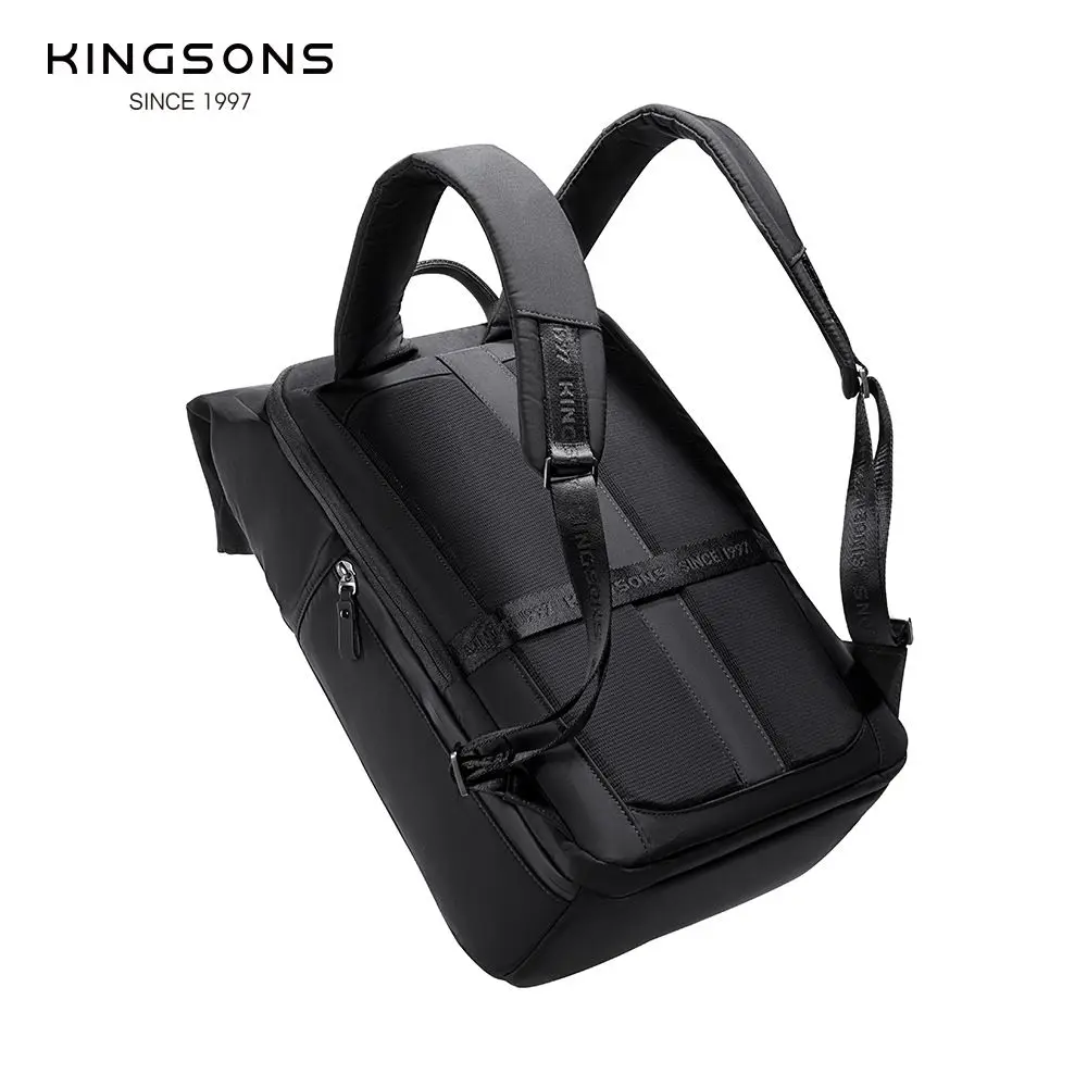 Kingsons Urban Style Backpack For Men 15.6 inch Laptop Business Travel Backpack W Usb Charging Port Waterproof Wear-resistant