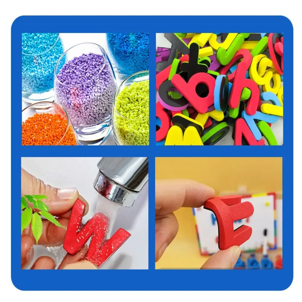 24pcs Soft EVA Magnetic Letter Sticker EVA Foam lavabile Magnetic Letter frigorifero Sticker numero di lettere dell'alfabeto magnetico