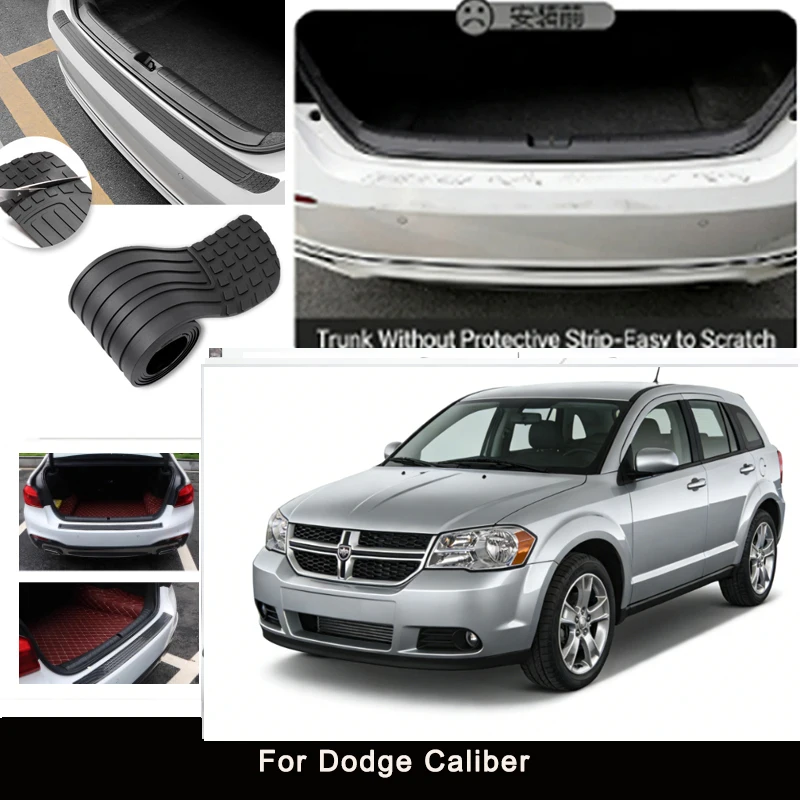 

Защитная наклейка-накладка на задний бампер Dodge Caliber, защита от царапин и ударов, декоративная полоса
