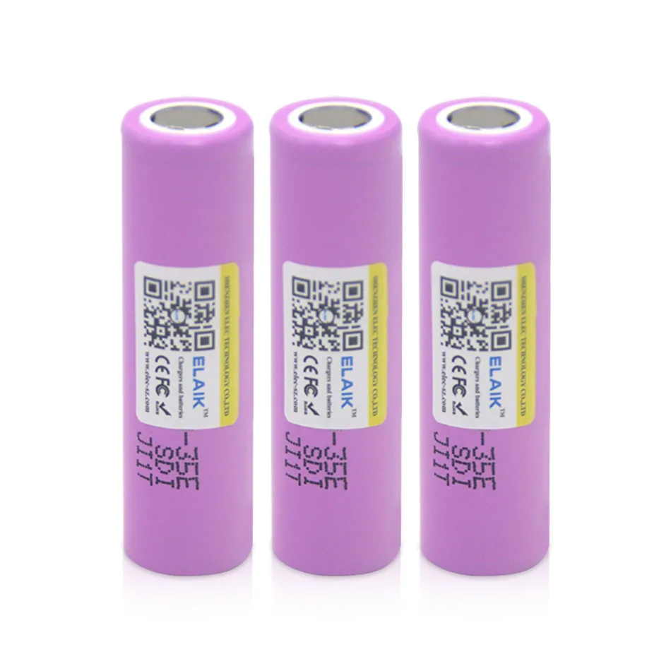 1-20 pces ELAIK inr18650 35e original 18650 bateria de lítio 3500mah 3.7v 25a alta potência para ferramentas elétricas lante