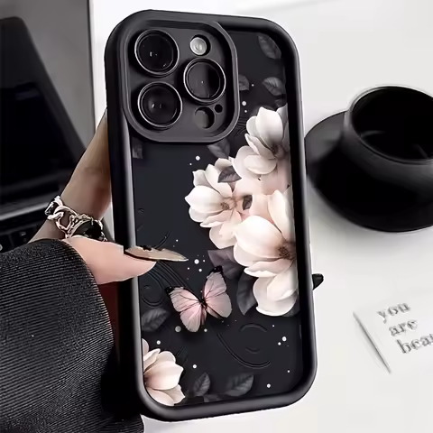 Retro Flower Silicone Phone Case For Samsung A54 A55 A34 A53 A32 A13 A14 A24 A23 A71 A52 A25 S24 Ultra S22 S20 S21 S23 FE Cover