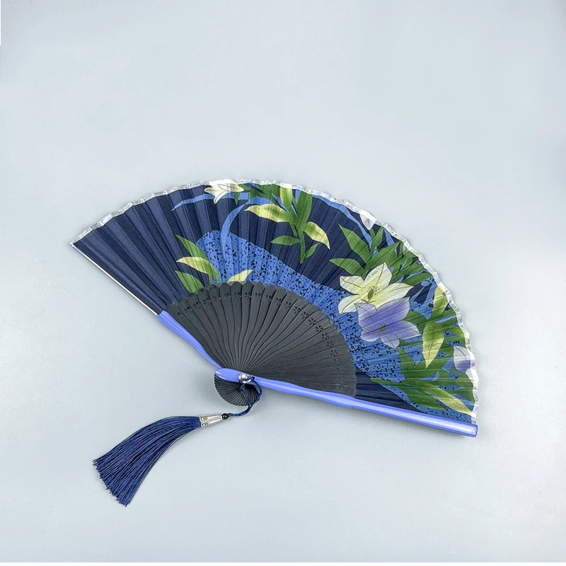 

Women's Folding Fan Summer Cool Hand-cranked Bamboo Fan Travel Selfie Decoration Wedding Hand Fan Home Daily Mini Portable Fan