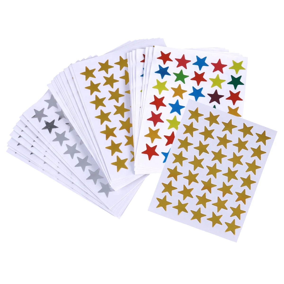 

30 Sheets Sparkling Stickers Kids Metal Self-adhesive Star for Smooth Surface