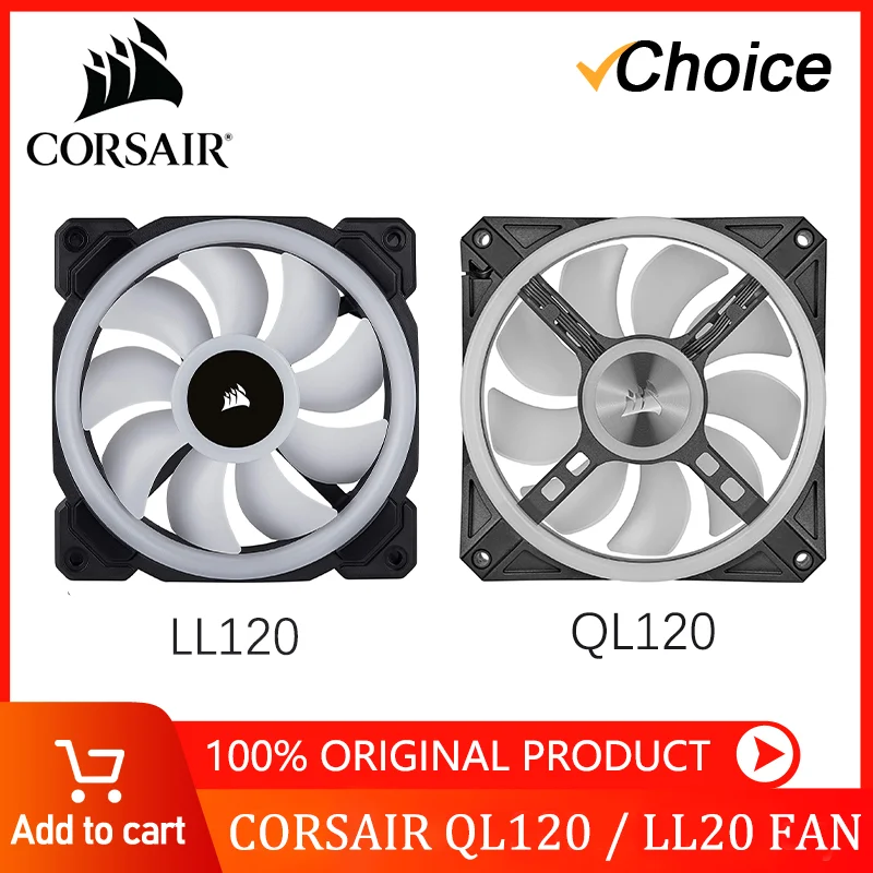 Corsair Fan QL Series Ql120 Single pack FAN --Black/White LL Series LL120 Single pack FAN --Black/White