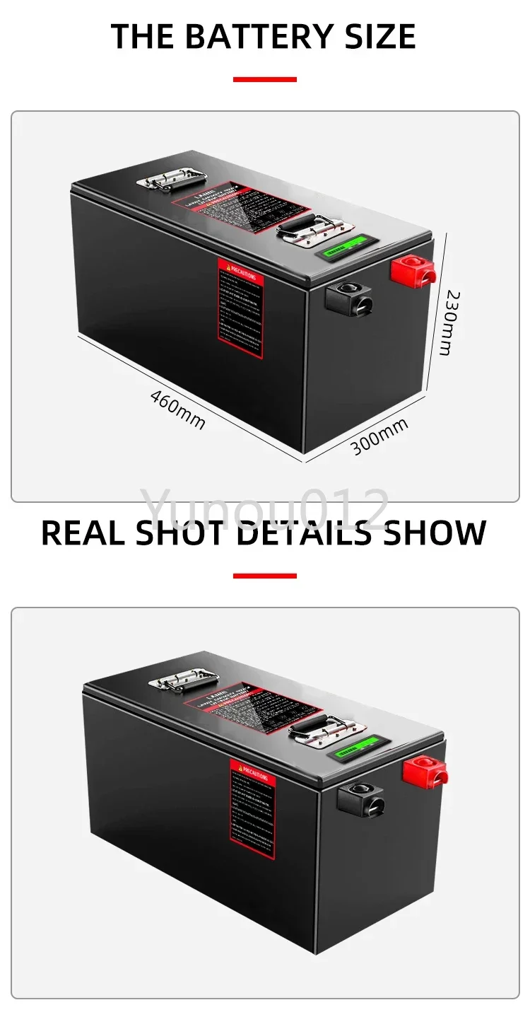 600ah12V lithium-iron phosphate battery for solar system car/yacht/emergency lights