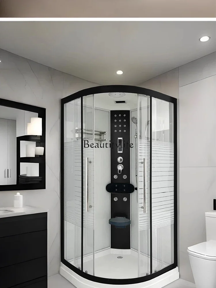 1LIntegral shower room Household hotel Fan glass partition Bath integrated closed