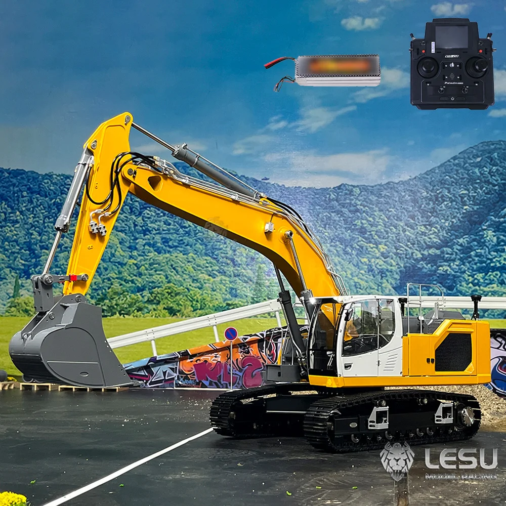 RTR lesu เครื่องขุด Aoue-LR945 1/14ไฮดรอลิกอาร์ซีเครื่องขุดประกอบโลหะเครื่องขุด PL18EVLite TH22901โมเดลวิศวกรรมยานพาหนะ