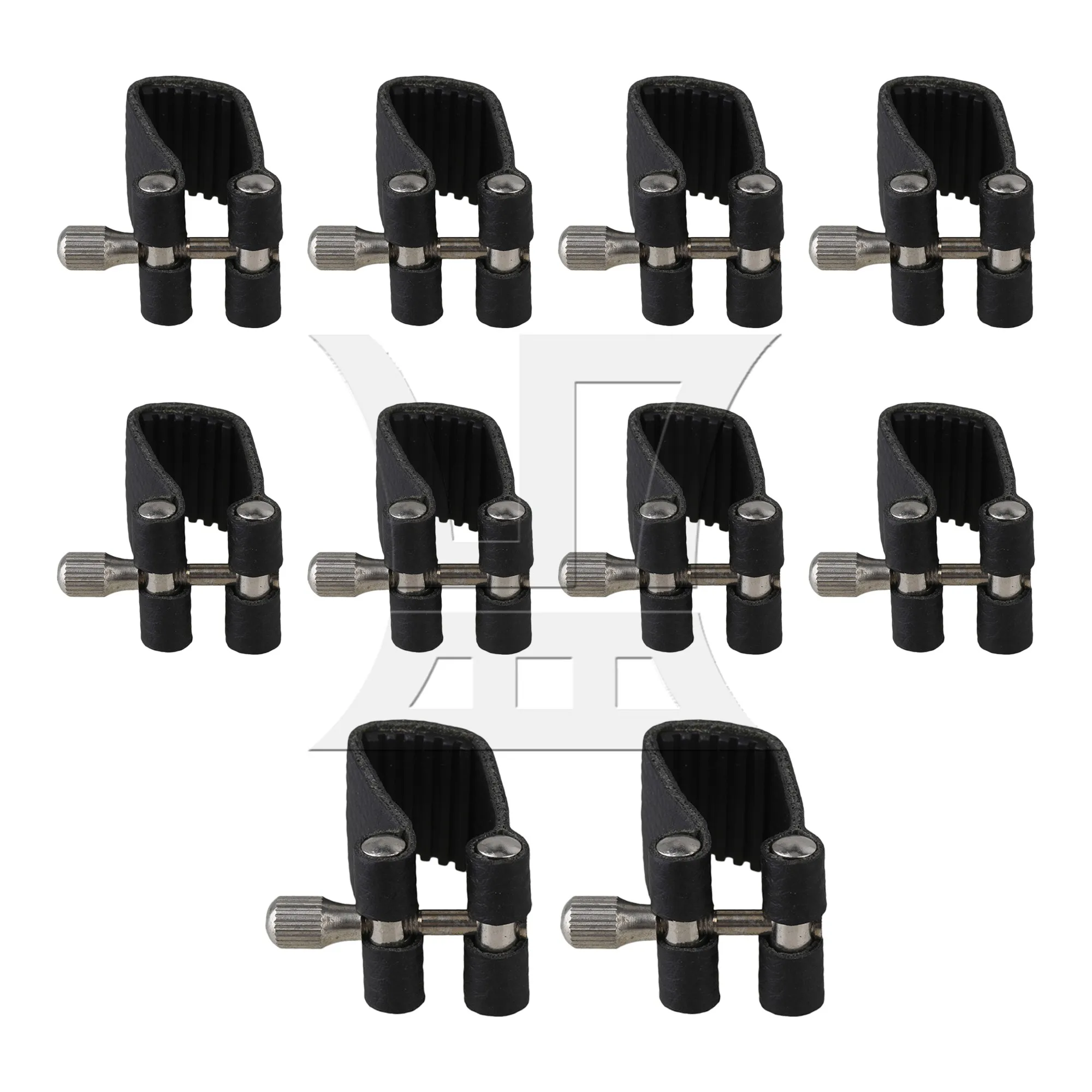 

10 Pcs Black Leather Ligature for Tenor Sax DIY Repairing 1.1" x 1.02"