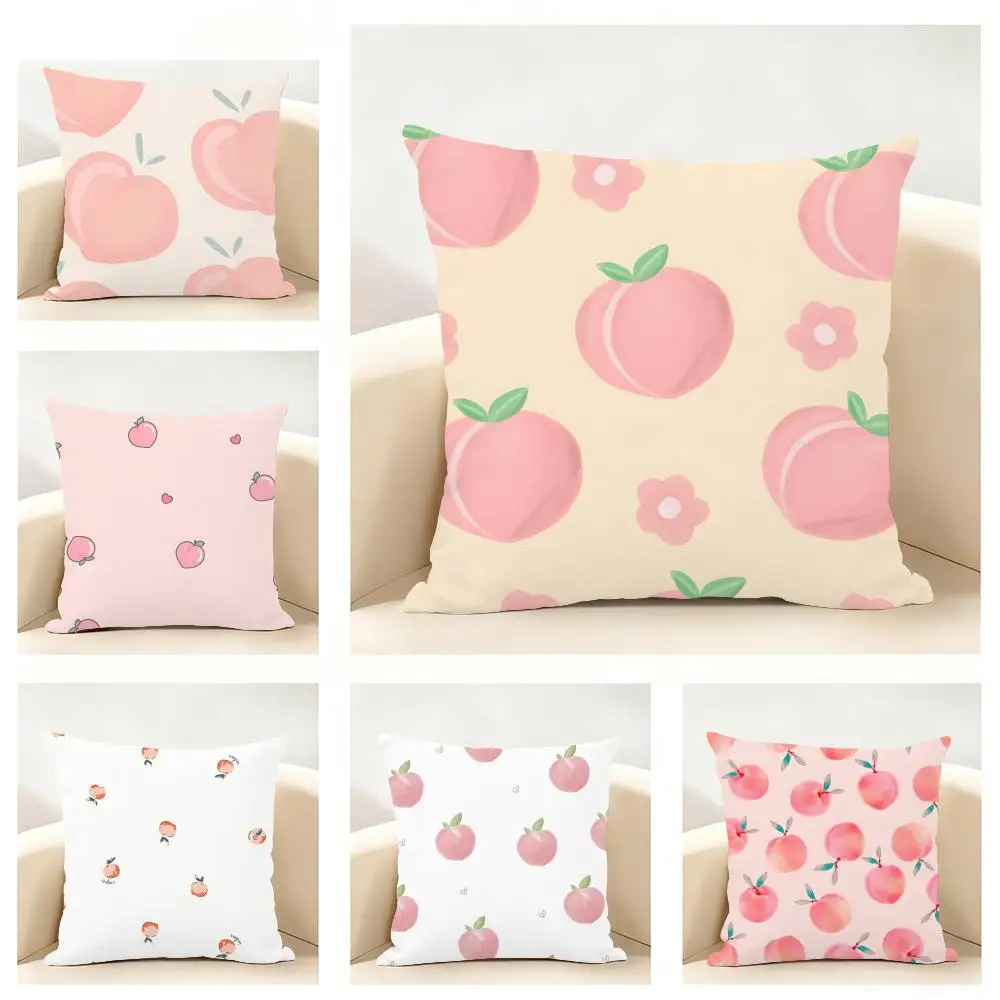 Warm Daily Hand-Drawn Watermelon Fruits Cushion Cover Linen Pillowcase Soft  for Sofa Bed Home Room Decor