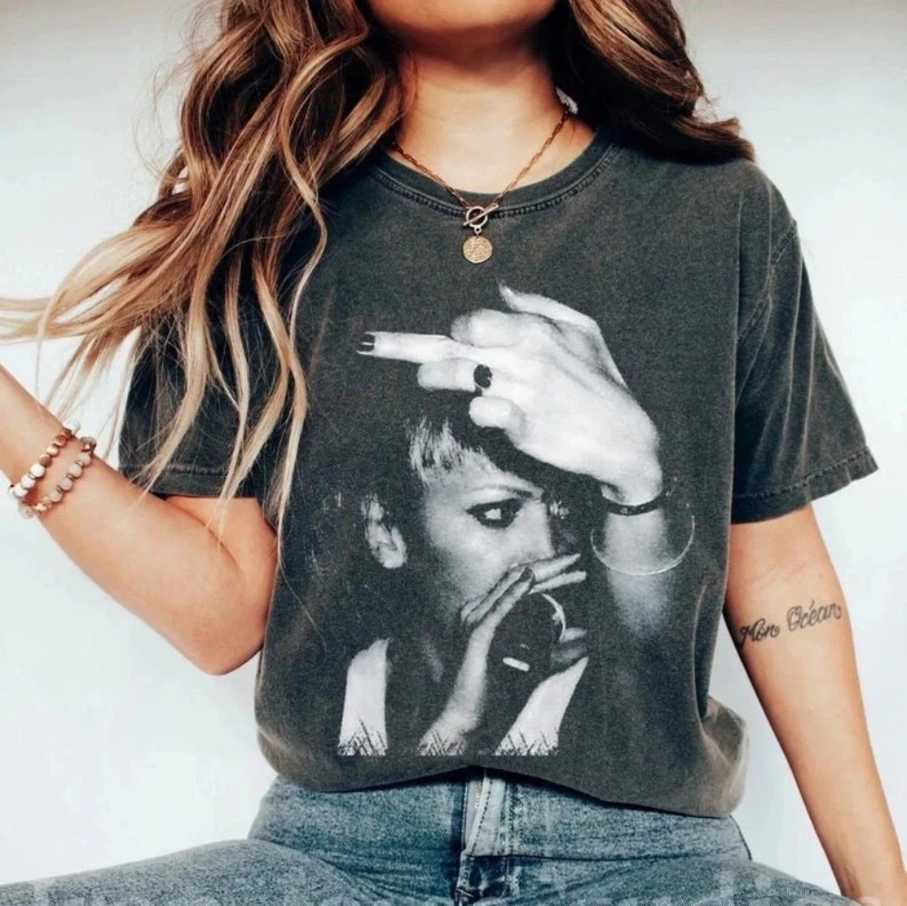 Camiseta punk rock de Gwen Stefani, camiseta No Doubt de los años 90, camiseta retro de música pop de algodón puro para parejas, ropa de calle para mujer