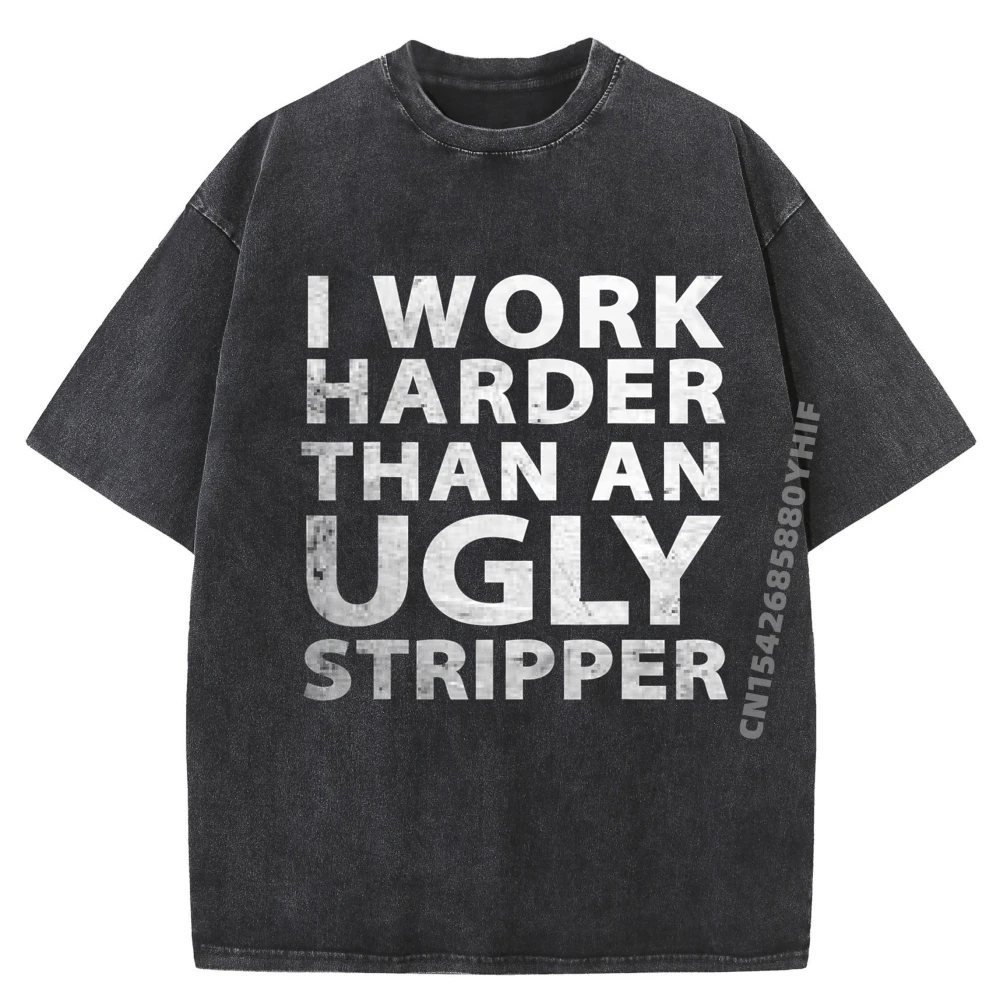 

Женские футболки Женщины I Work Harder Than An Подарочная идея Топы с графическим рисунком Мужские футболки с принтом Повседневные потертые рубашки