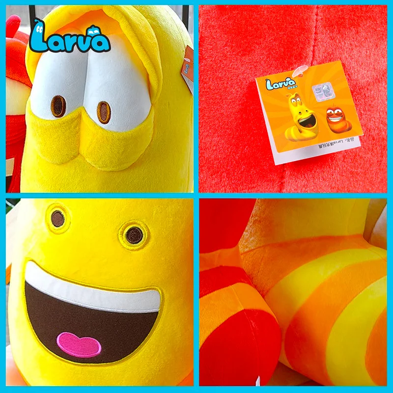 Authentique Larve périphérique poupées insectes rouges insectes jaunes drôle laid mignon jouets en peluche porte-clés pendentifs décorations cadeaux de vacances