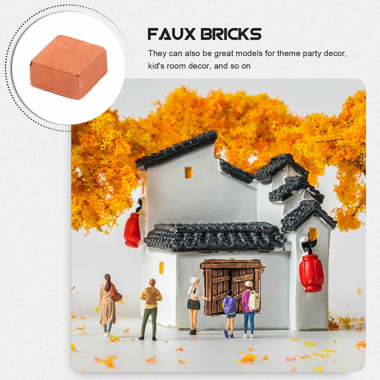 

280Pcs Brick Simulation Models Miniature Supplies for Dolls House and Architecture Display
