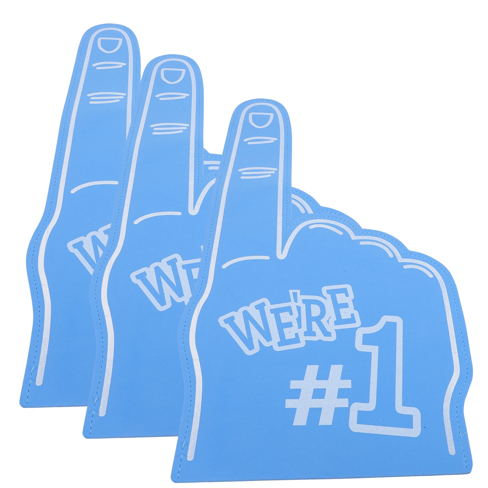 

3pcs Foam Finger Cots Reusable Sports Birthday Party Favors Cheer Equipment Accessories Bulk Foam Hands