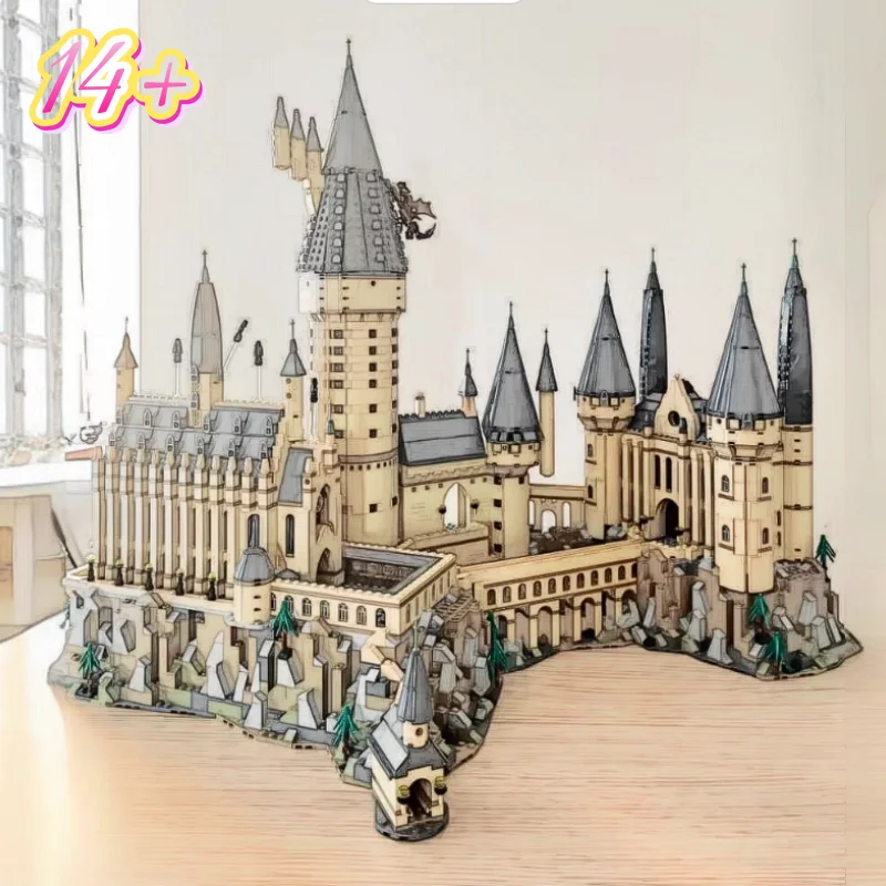 6020PCS Popular Iconic Magical Movie School Castle Building Blocks DIY Assembly Large Scene Display Model Desktop Decor Gifts