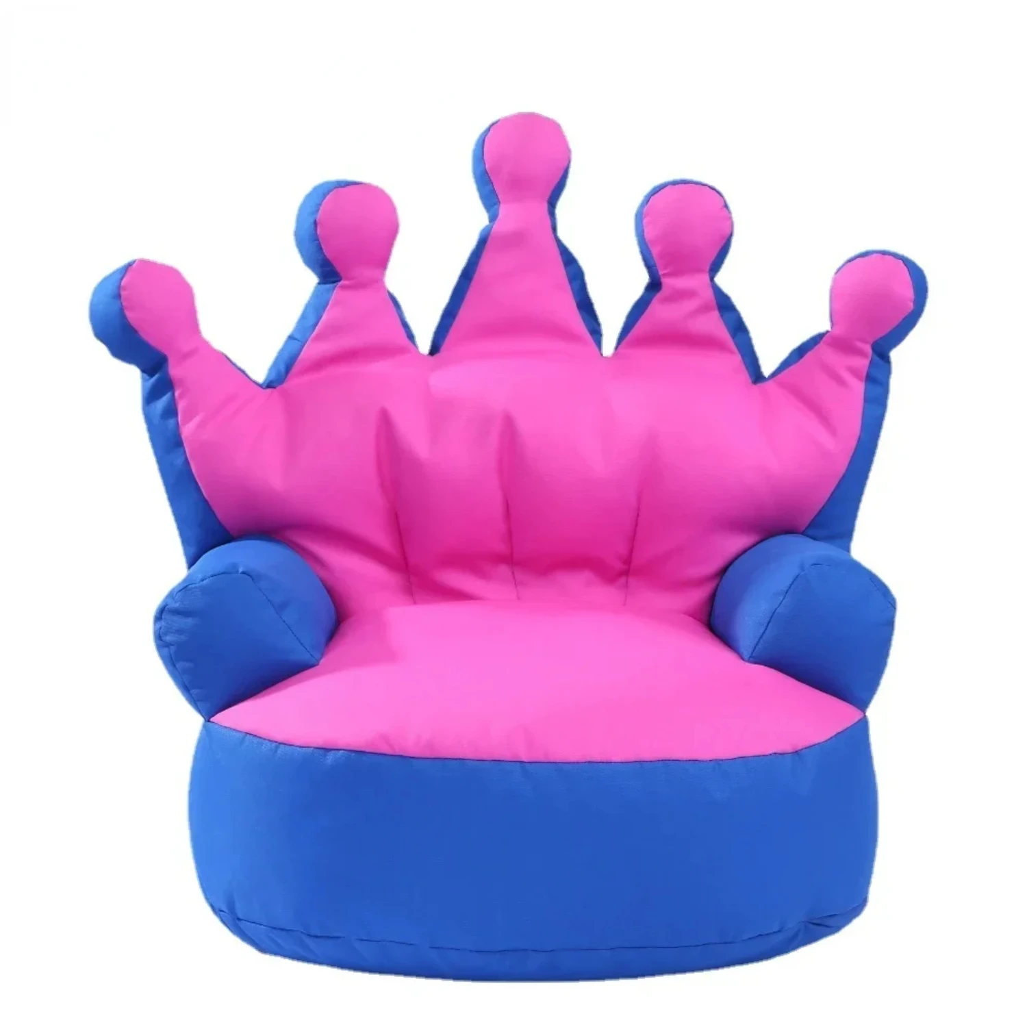 Soft, cozy, and cute childrens waterproof cartoon crown design bean bag chair cover - high-quality, stylish, and adorable - fil