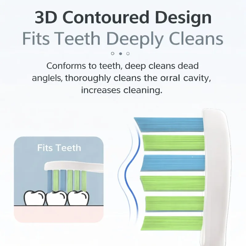 Universal Refill Heads Compatible with SOOCAS Electric Toothbrush X1 X3 X3U X5 V1 V2 D3 Standard Replacement Tips Soft Filament