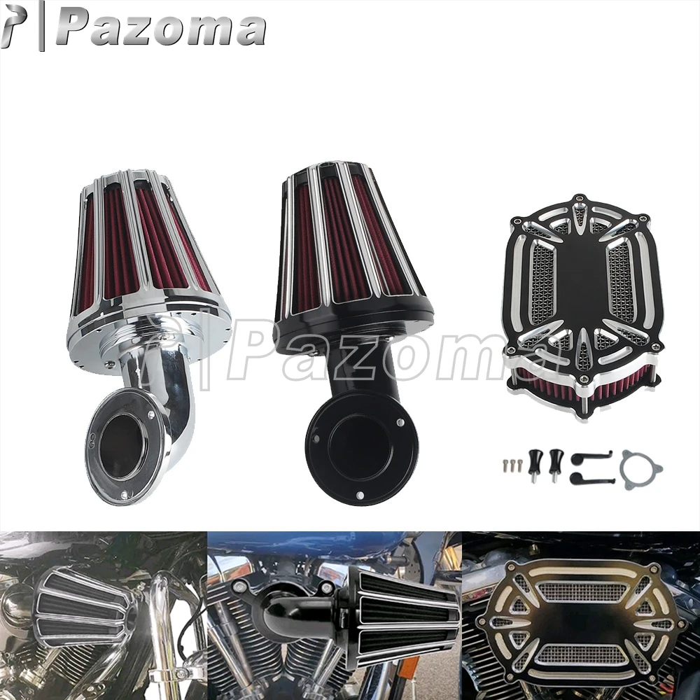 Motorcycle Tapered Air Cleaner Intake Filter For Harley Road King FLHR FLHRC Electra Glide Standard FLHT FLHTC Street Glide FLHX