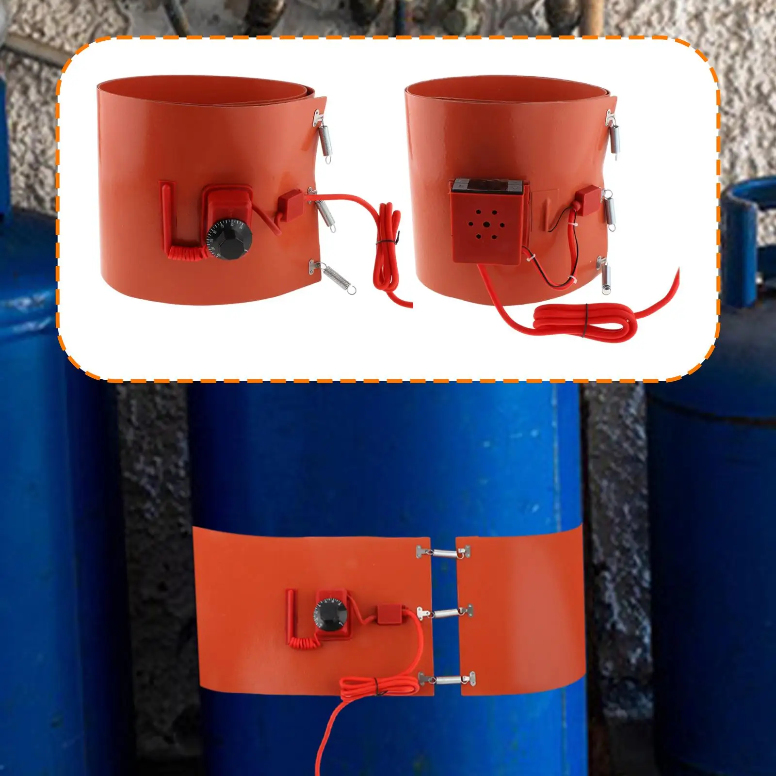 

Электрический нагреватель для бочек и емкостей, силиконовый, с регулируемой температурой, для краски