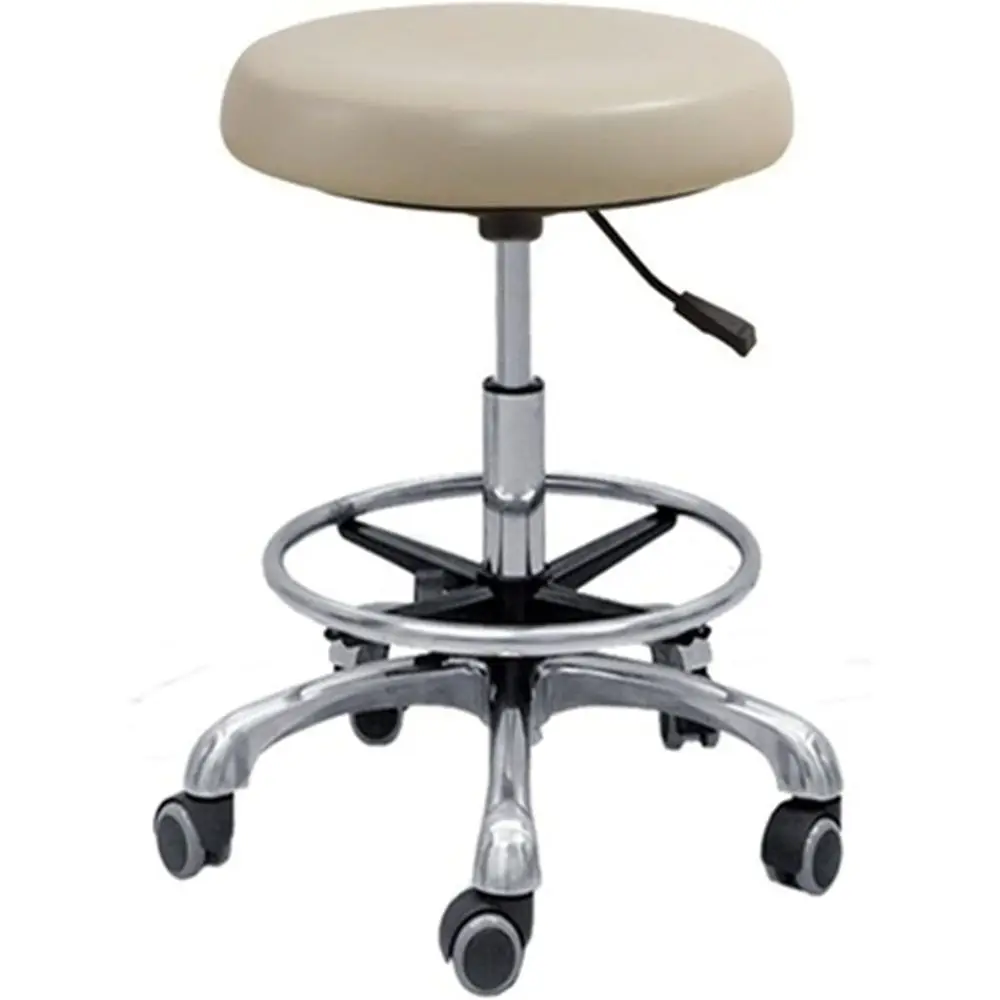 

Adjustable Height Swivel Paddle Stool with Armrests for Barber Chairs, Studios, and Home