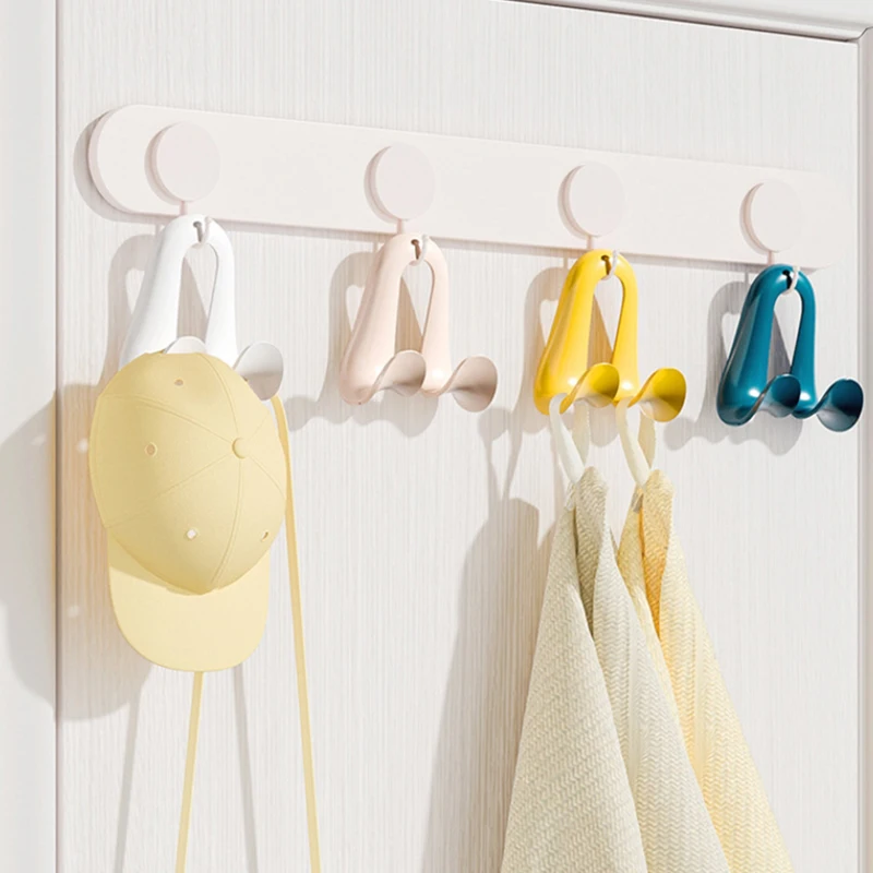 Double Hooks Space-Saving Clothes Hats Scarf Handbag Storage Rack Wardrobe Backpack Hook 3/2/1pcs Bag Hanger Hook