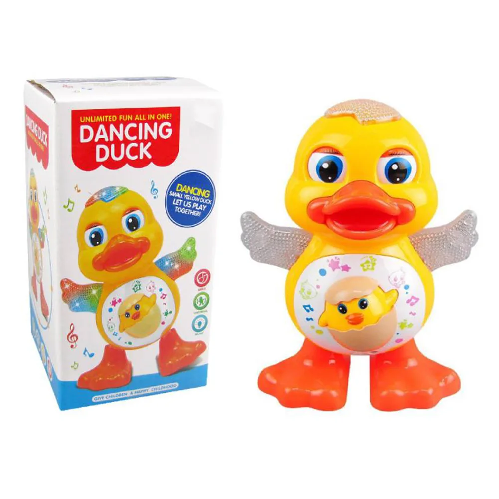 Pato de dança elétrica com música e luzes brinquedo educativo precoce bebê brinquedo de pato musical bonito dos desenhos animados animais crianças presentes
