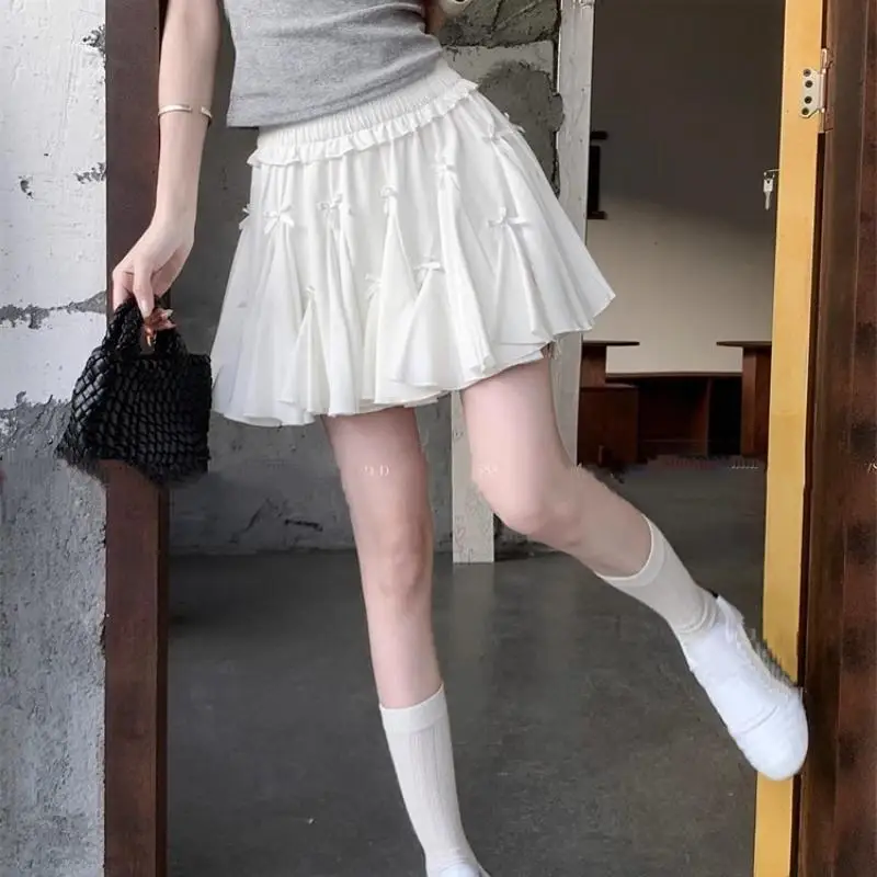 Spring and Summer New Girls' Chiffon Half Skirt Sweet Beauty Style Ruffled Cake A-Line Skirt Versatile Teenage Short Skirt