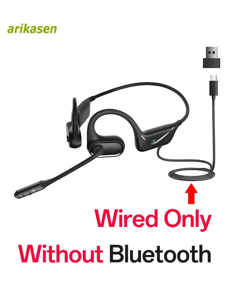 USB-Headset mit Mikrofon für PC und Laptop, Open-Ear-Kopfhörer für hohen Tragekomfort, Computer-Headset mit geräuschunterdrückendem Boom-Mikrofon – Detail 1