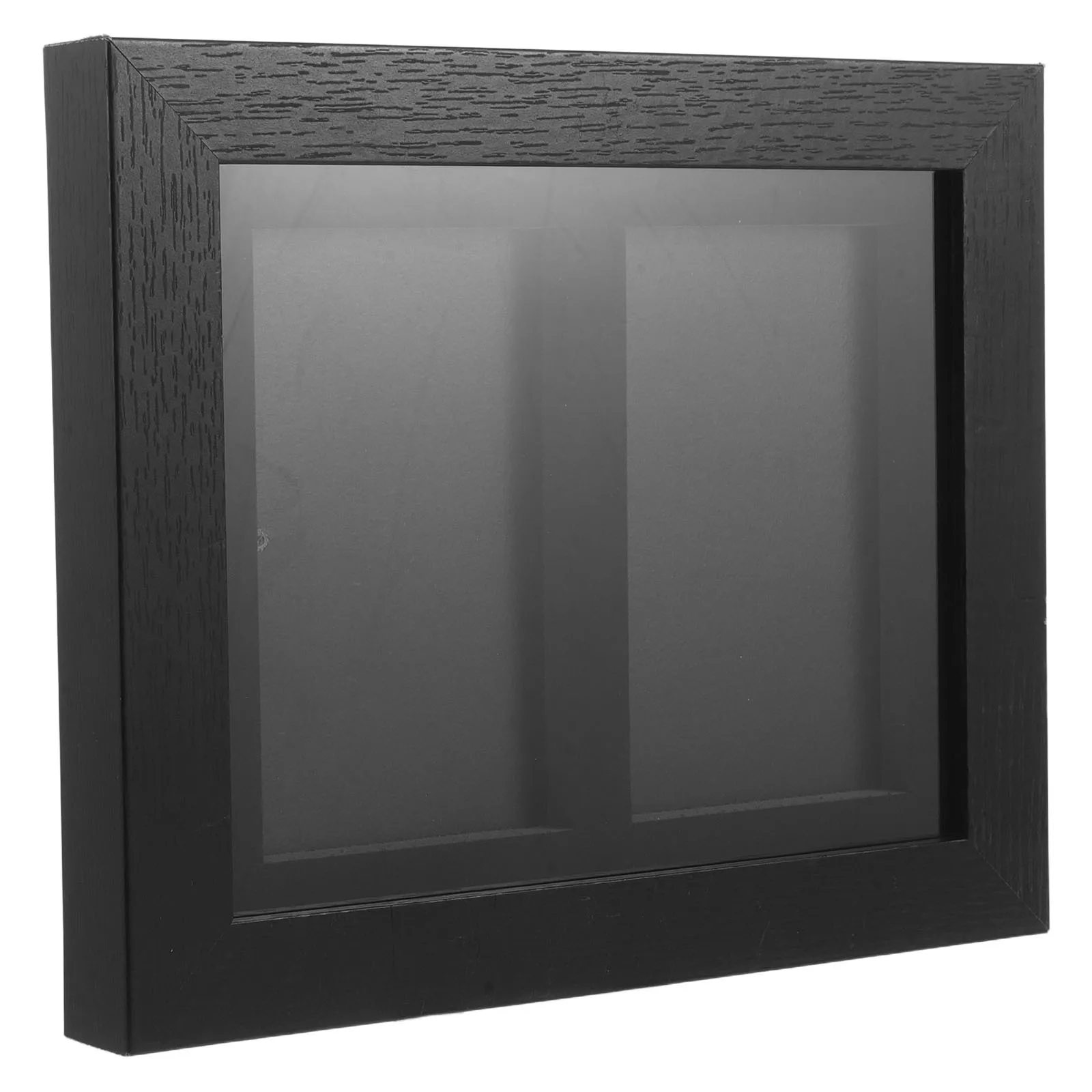 

5-Grids Game Frame 20X7.6X1.2 Inches Black Wall Mounted Case For Trading Sports Playing Cards Wall Mount Trading Card Display