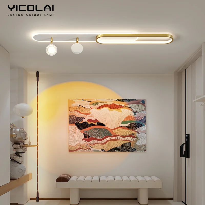 Minimalistische Garderobe Plafondlamp Strip Licht Paskamer Licht Opbouw Woonkamer Slaapkamer Balkon Verlichtingsarmaturen