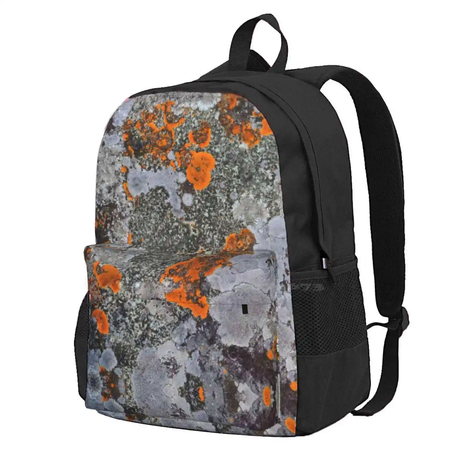 Orange And Grey Lichen Hot Sale Schoolbag Backpack Fashion Bags Phu Kradung Loei Thailand Asian Lichen Moss Orange Grey Gray