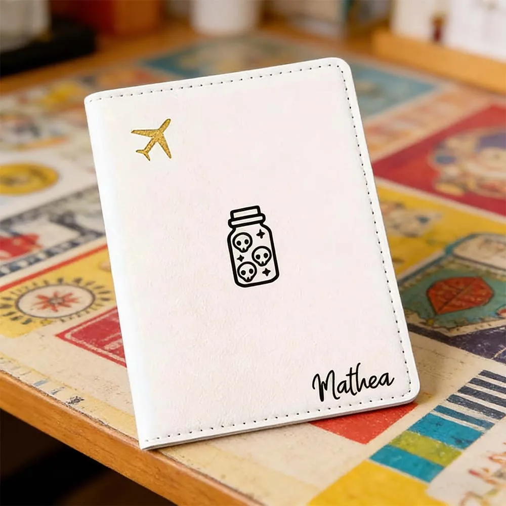 

Персонализированная обложка для паспорта с именем, подарок на День отца, кожаный чехол для паспорта, легкий вес, 1 шт.