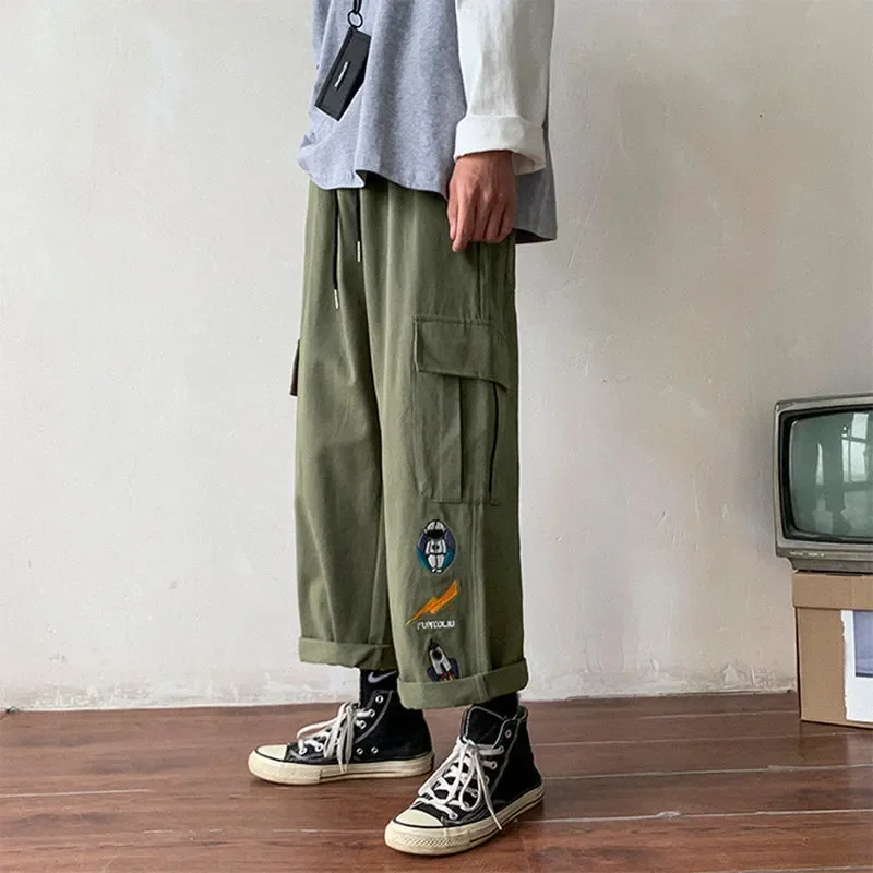 Straight Casual Pants Men's Trendy Loose Ins Student 2024 Korean Version Autumn Trend Men's Casual Work Style Long Pants Winter