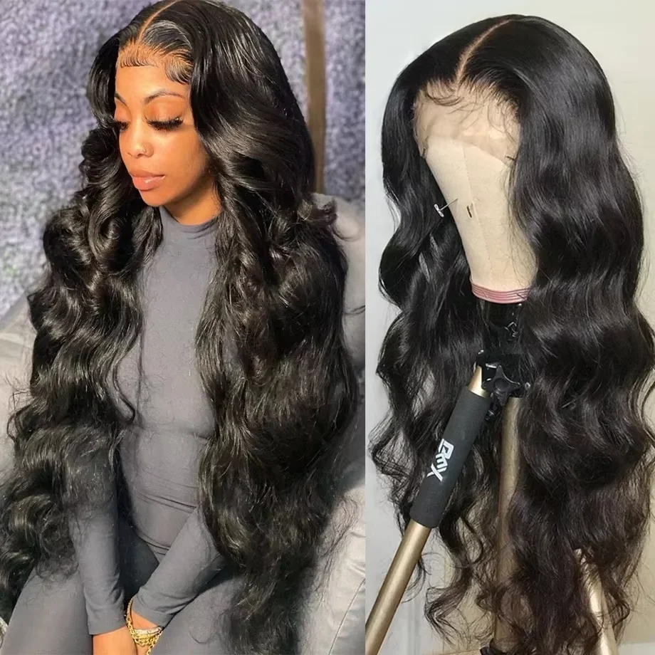 250 Density 30 40 Inch Body Wave Lace Frontal Human Hair Wigs 13x6 13x4 Remy Transparent HD Lace Front Wig For Black Women image 4