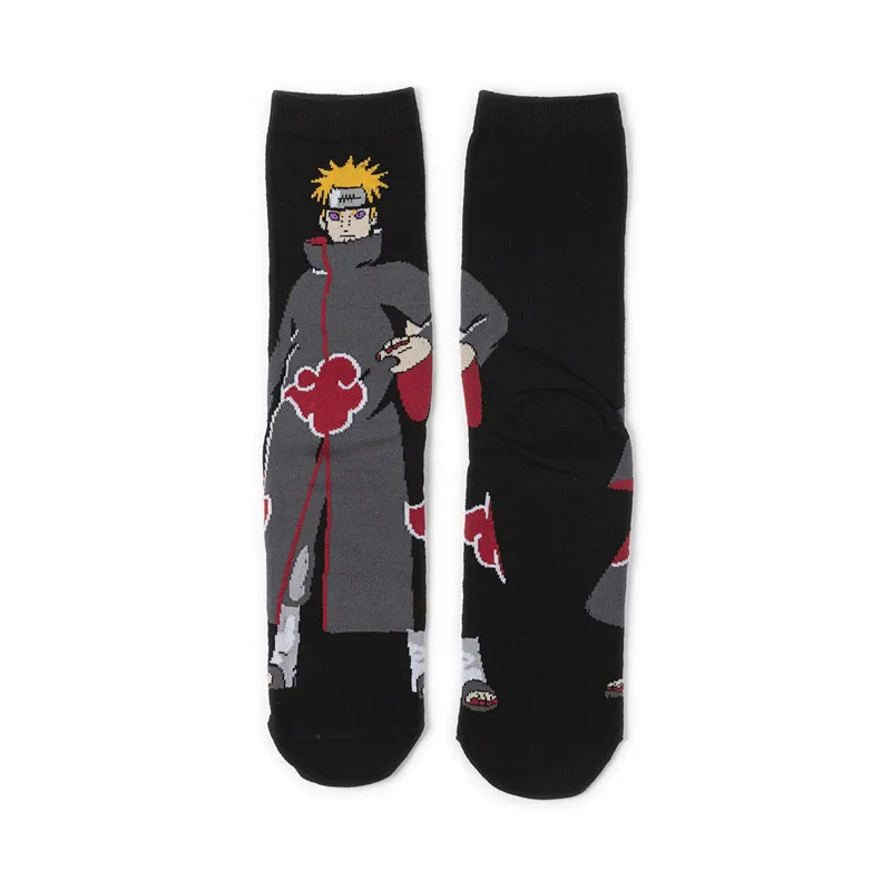 Narutos Men\'s socks Anime Figure Pain Uchiha Madara Personality Fashion Mid-Tube Socks Cartoon Casual Sports Stockings Kids Gift