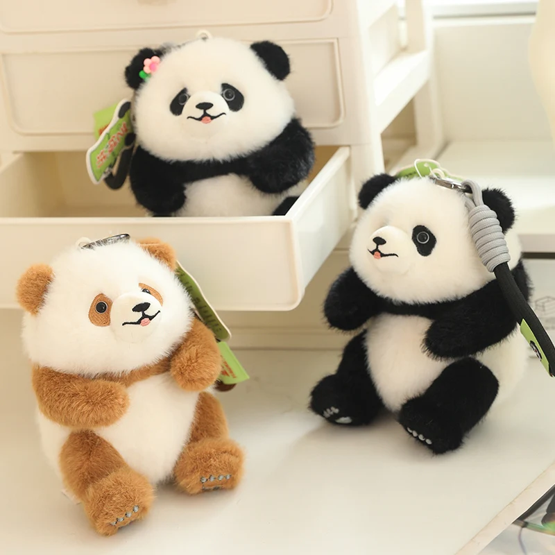 Porte-clés en peluche de style kawaii pour enfant, jouet en forme d'ours mignon, mini plus sombre comme Fubao Qizai beurre doux, pendentif cadeau