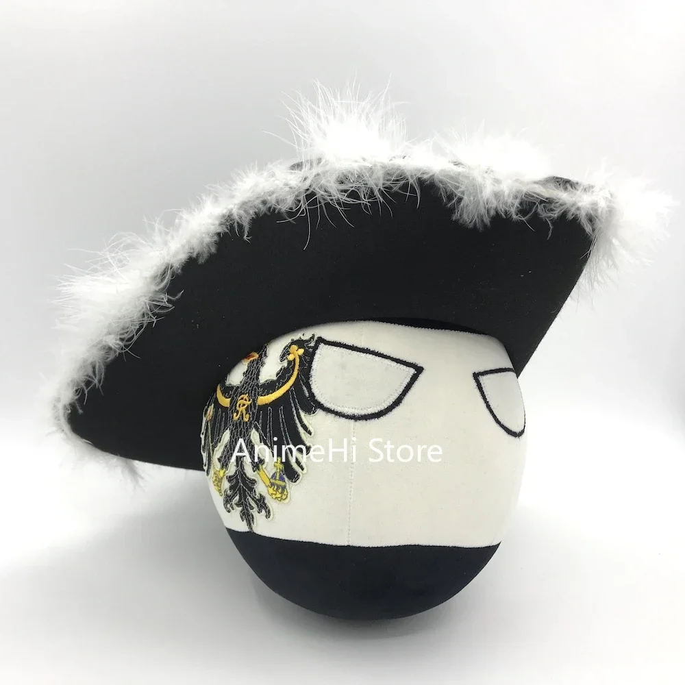 بروسيا الكرة و Tricorne Pickelhaube خوذة الجيش البروسي دمية كونتري بولز بلوشيز تأثيري بولندبول ألعاب من نسيج مخملي للهدايا