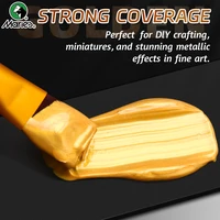 50ml Marie's Metallic Acrylic Paint, Pearlescent Rich Shiny Pigments with  Bottle, Golden Slivery for DIY Art Painting, Wood, Gl 5