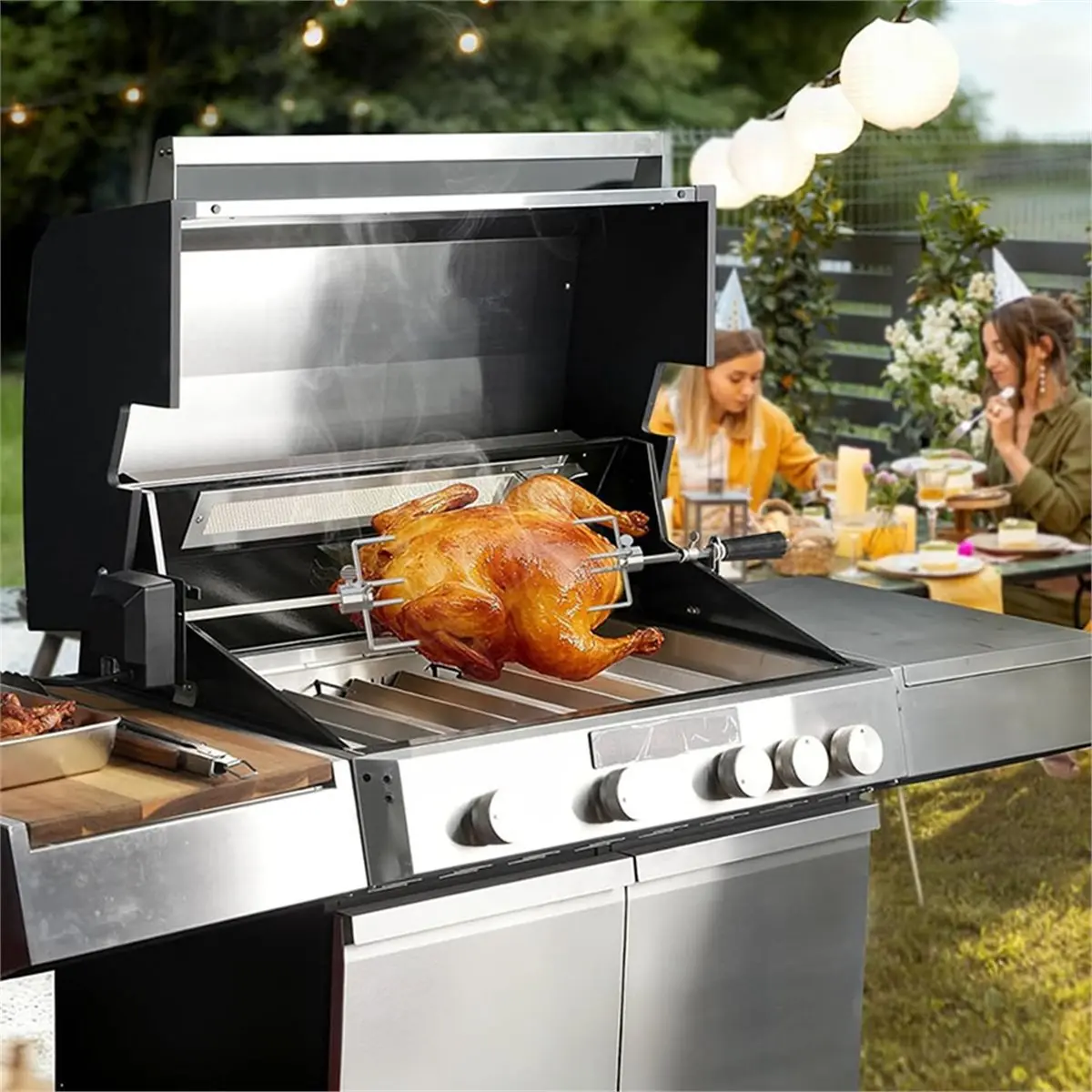 

2 шт. вилки для гриля из нержавеющей стали, сверхпрочные, для мяса, подходят для квадратных решеток