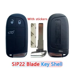 For Jeep Dodge Renegade Compass SUV 3 Buttons SIP22 Blade Keyless Go Smart Remote Car Key Shell