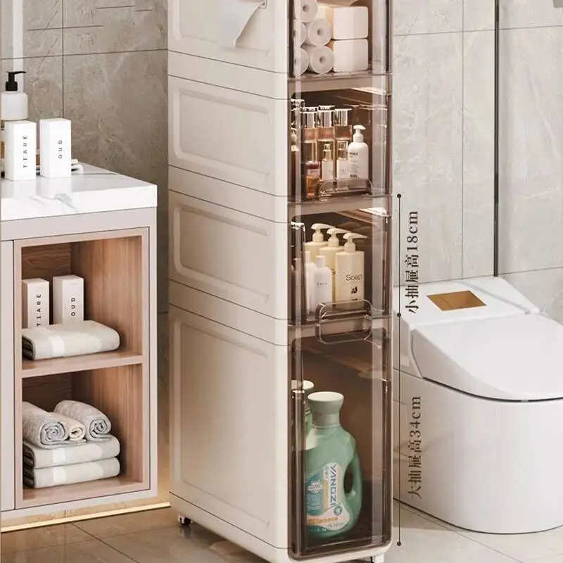 Shelves Narrow Corner Modern Cupboard Bathroom Cabinet Hotel Paper Floor Luxury Small Colchones Organizer Storage Furniture