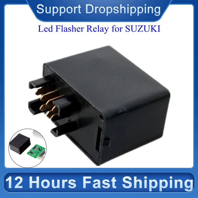 

7-Pin Flasher Relay Auto Strobe Motorcycle D ecoder For SUZUKI GSXR 650 750 1000 LED Indicator