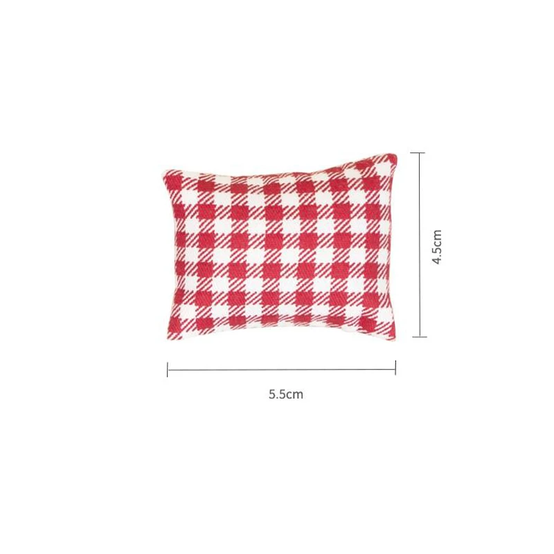 Almohada en miniatura para cama, cojines, sofá, casa de muñecas, Mini dormitorio, sala de estar, accesorios de decoración, 1/12, 2 piezas por juego